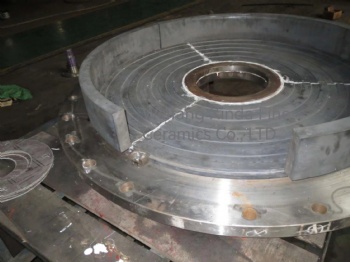 Air mill silicon carbide ceramic wear resistant lining