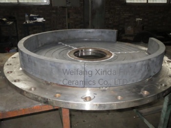 Air mill silicon carbide ceramic wear resistant lining